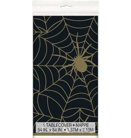 Tafelkleed Spinnenweb Zwart/Goud (1.37 m x 2.13 m) )
