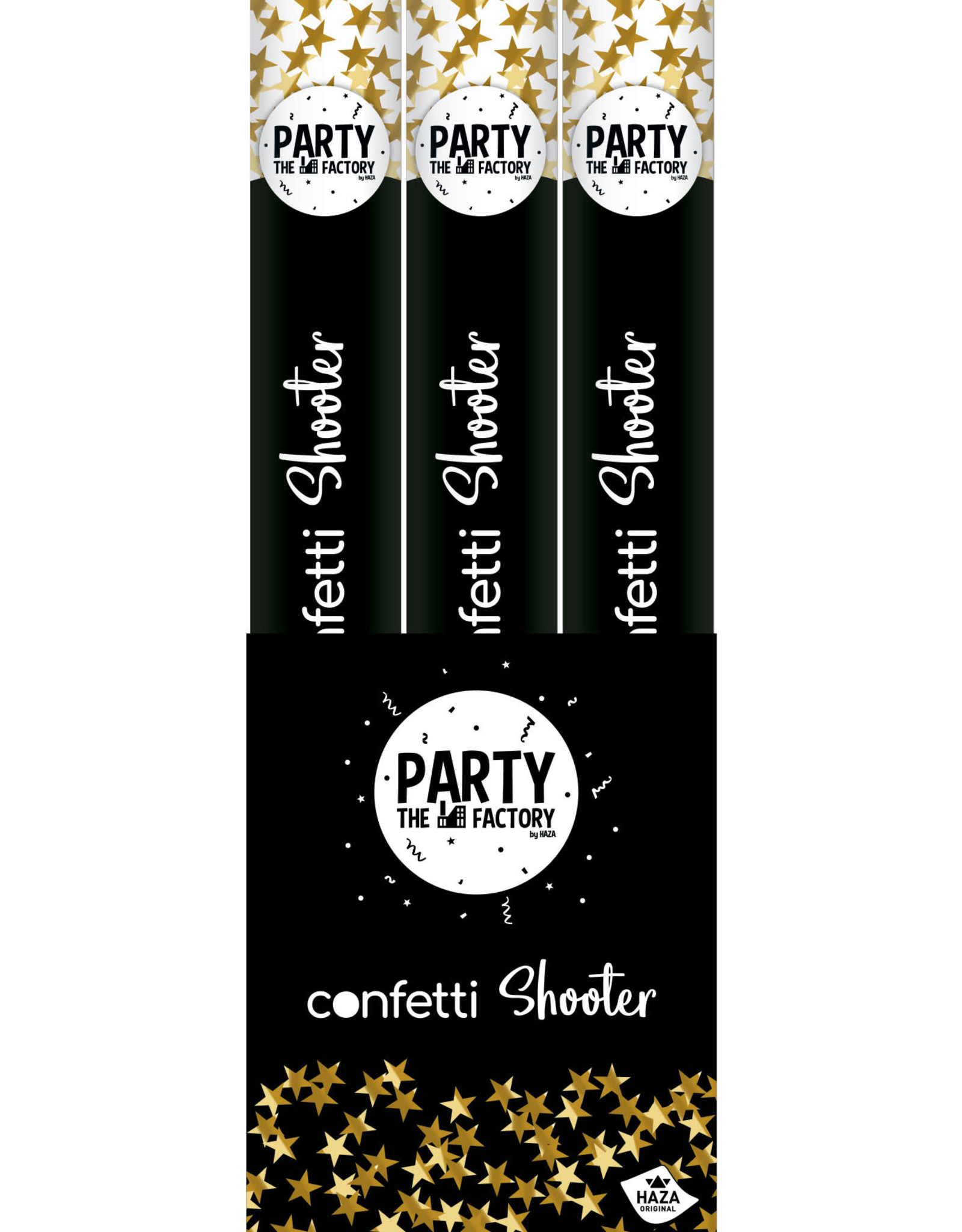 Confetti Shooter Sterren Metallic Goud (40 cm)