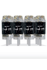 Confetti Push-Popper Metallic Goud/Wit