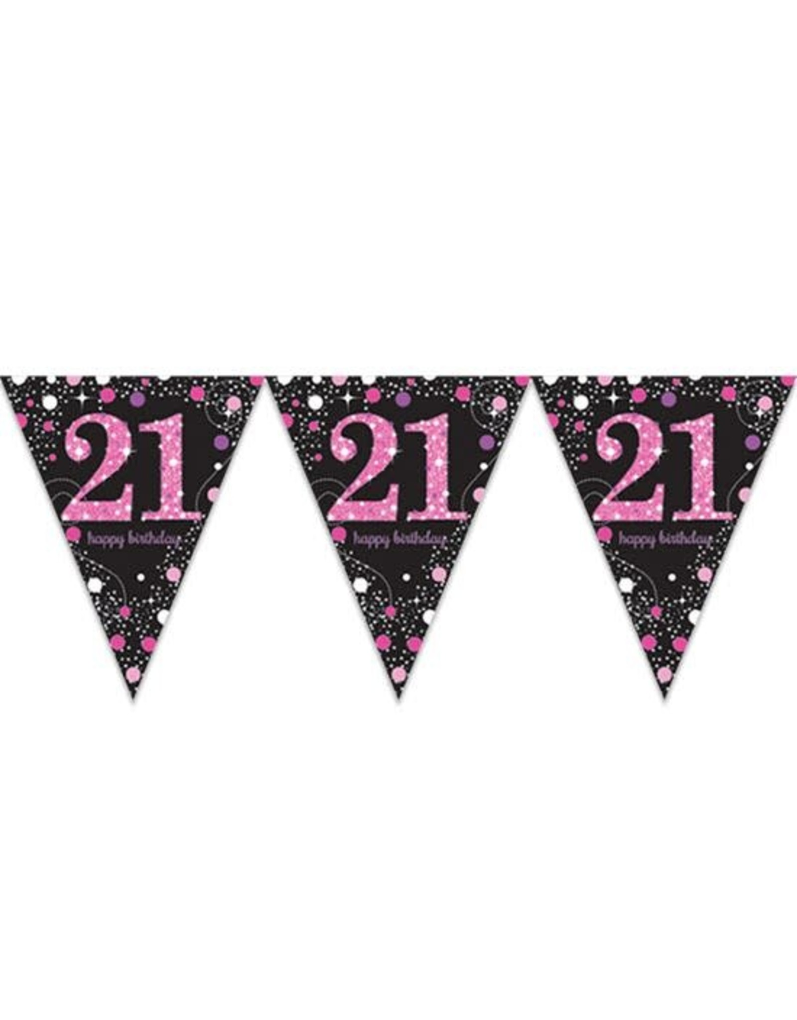 Vlaggenlijn Sparkling Pink 21 jaar (4 m)