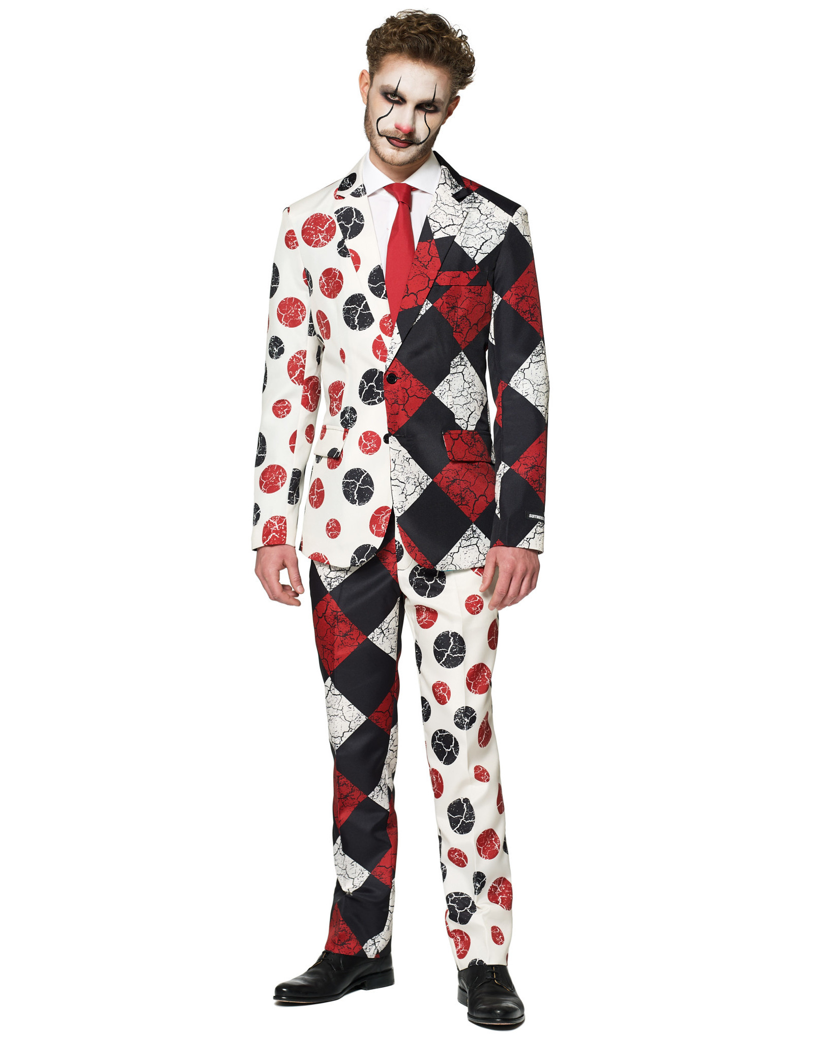 Opposuits Suitsmeister Halloween Red Clown voor Heren