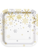 Bordjes Holiday Snowflakes (8 stuks, 18 x 18 cm)