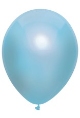 Ballonnen Uni Metallic Licht Blauw (30 cm, 10 stuks)