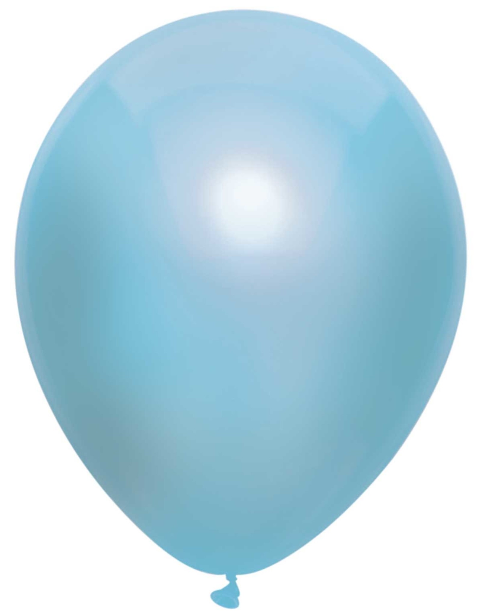 Ballonnen Uni Metallic Licht Blauw (30 cm, 10 stuks)