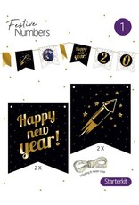 Festive Numbers Starter Kit - Happy New Year (4 stuks + lijn)