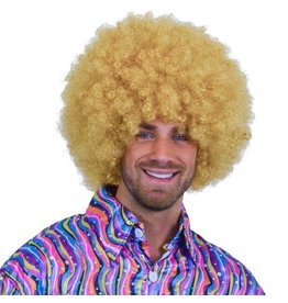 Super Afro Pruik Blond