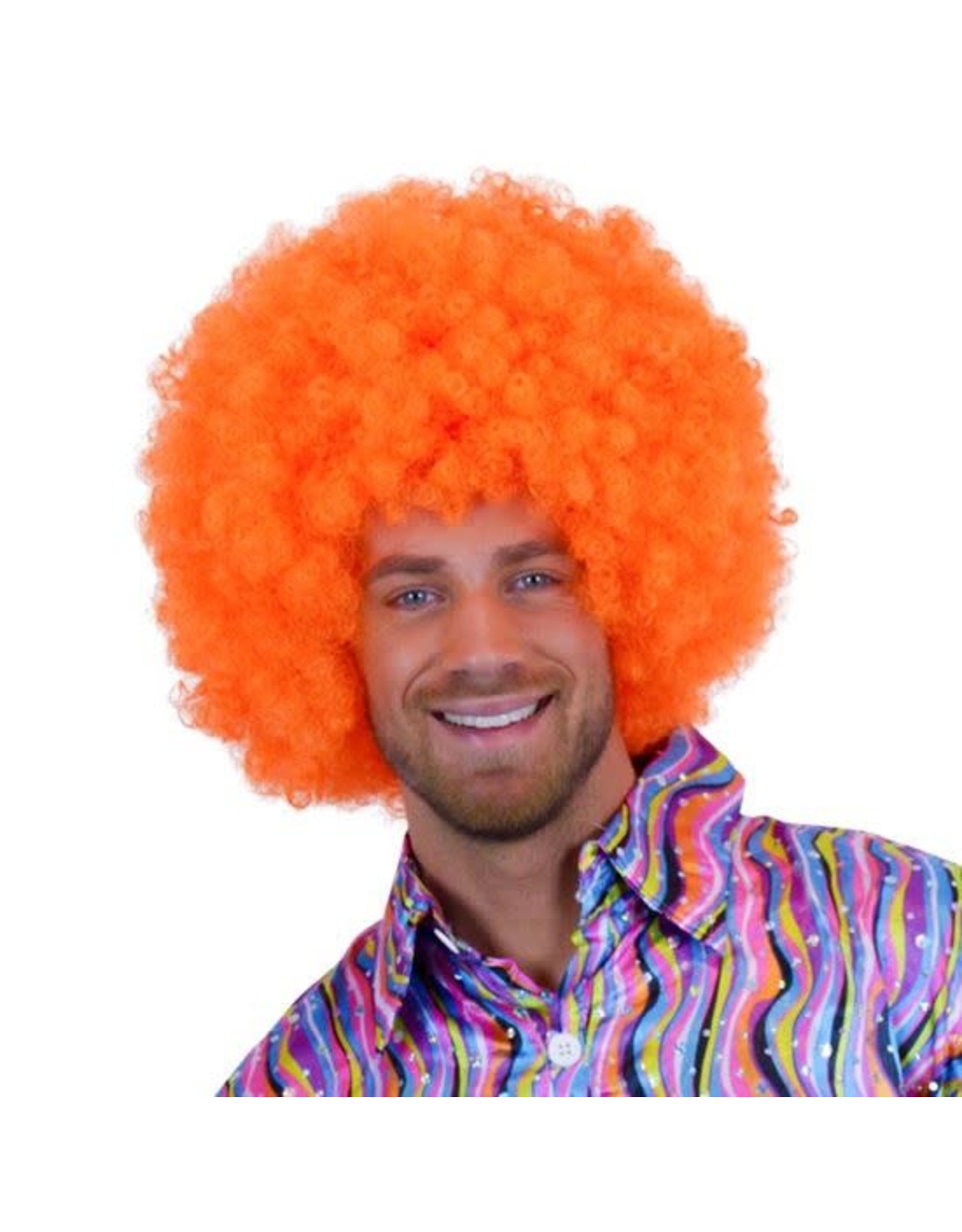 Super Afro Pruik Feloranje