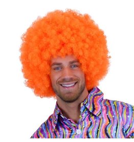 Super Afro Pruik Feloranje