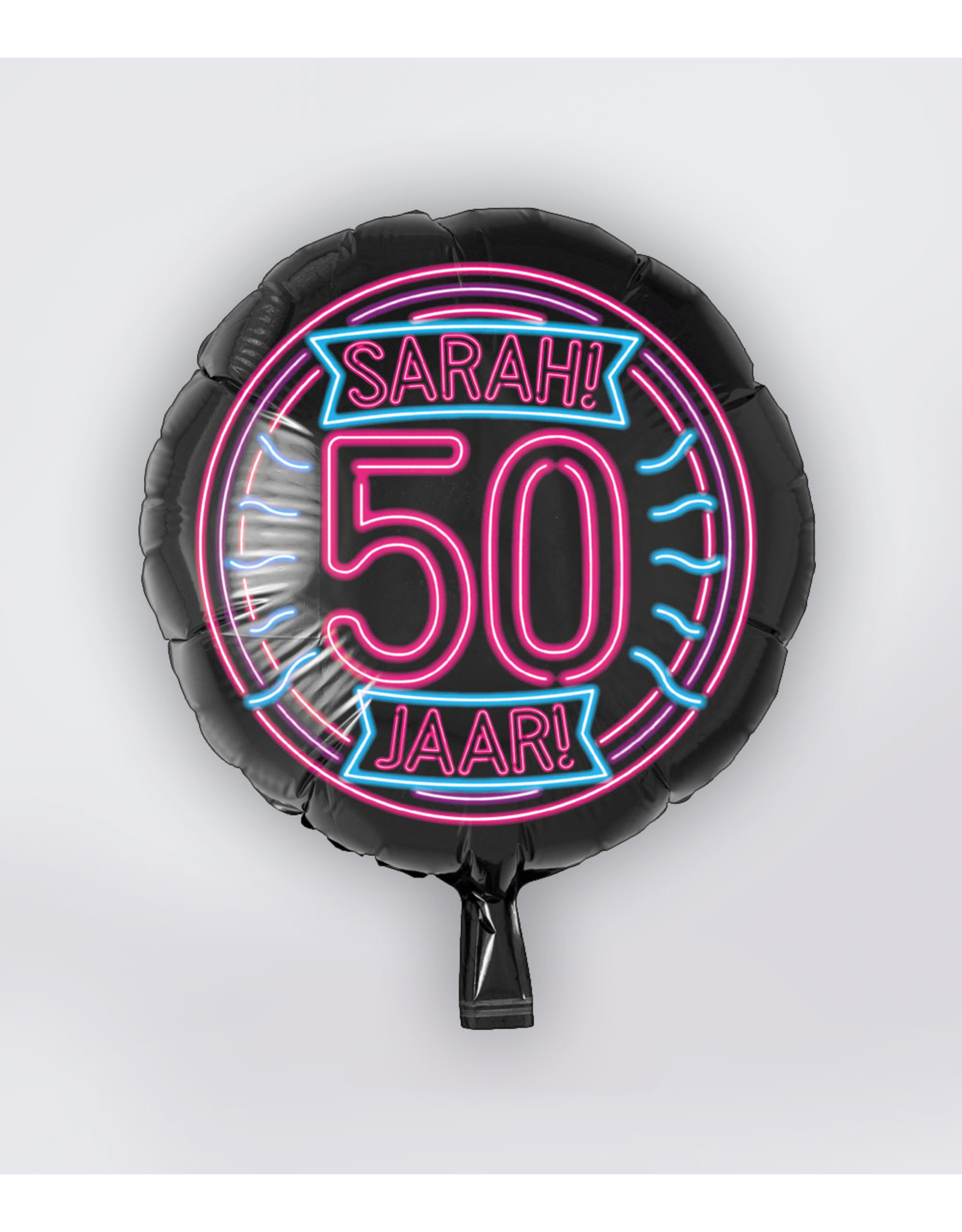 Neon Folie Ballon - Sarah 50 jaar