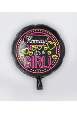 Neon Folie Ballon - It's a Girl