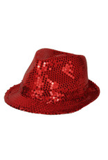Hoed Funk Sequin Rood