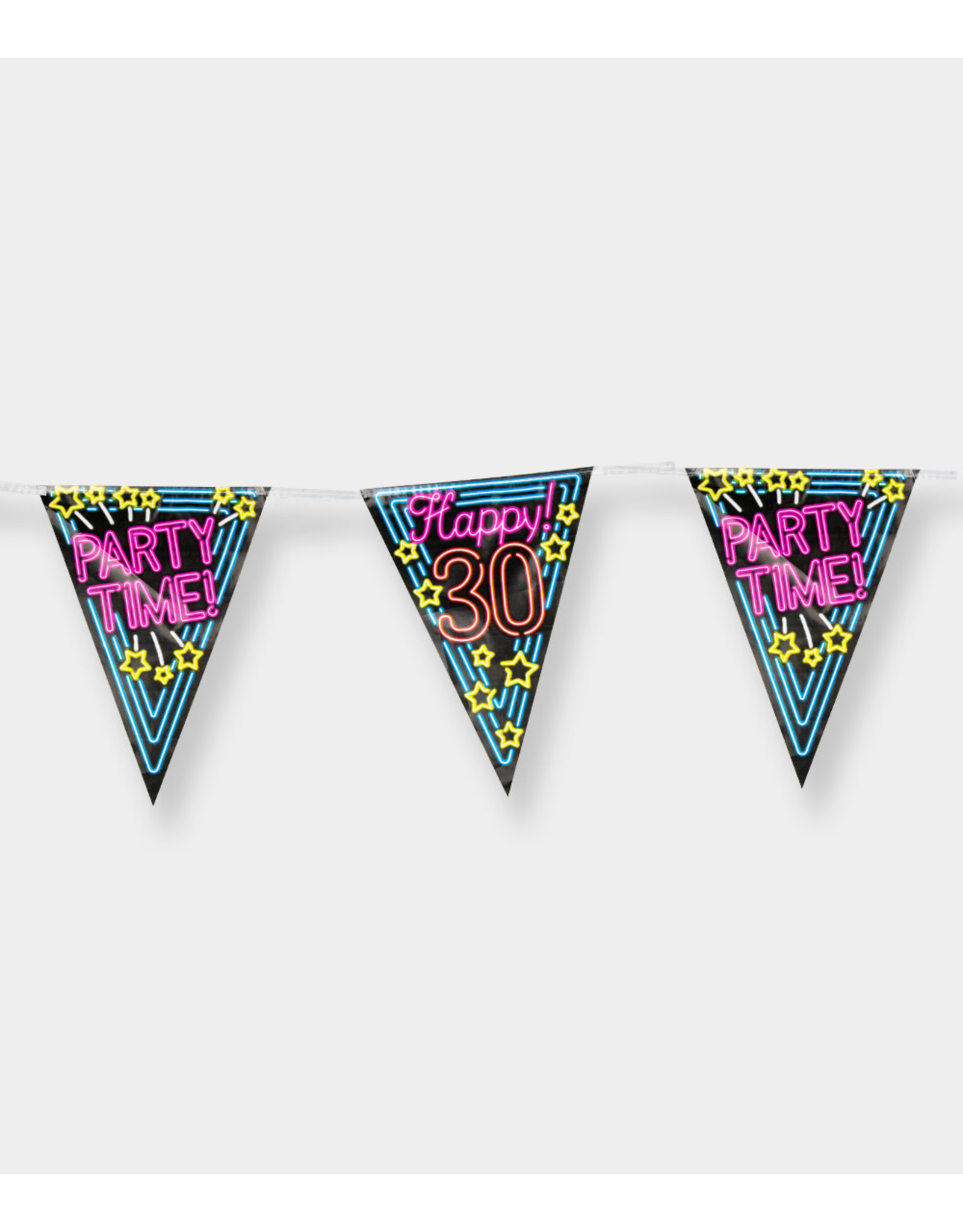 Neon Party Vlaggenlijn – 30 jaar