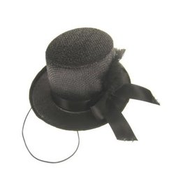 Midi Hoge Hoed Glitter + Deco Zwart