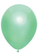 Haza Ballonnen Uni Metallic Mint (30 cm, 100 stuks)