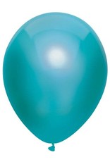 Haza Ballonnen Uni Metallic Groenblauw (30 cm, 100 stuks)