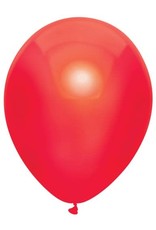 Haza Ballonnen Uni Metallic Rood (30 cm, 100 stuks)