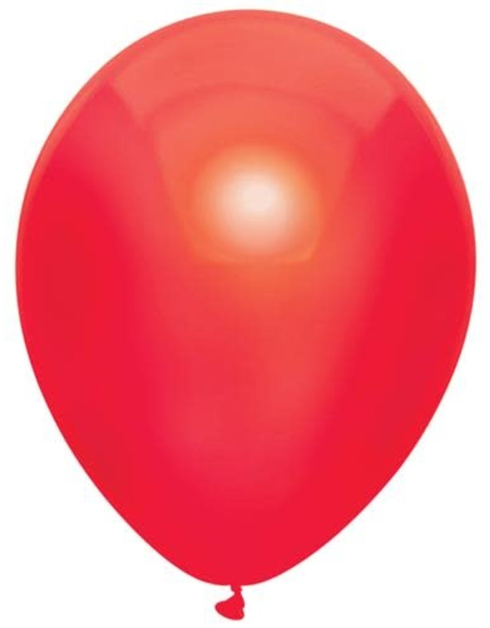 Haza Ballonnen Uni Metallic Rood (30 cm, 100 stuks)