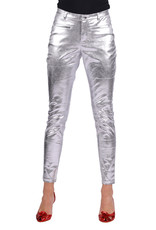 Stretchbroek Metallic, Zilver