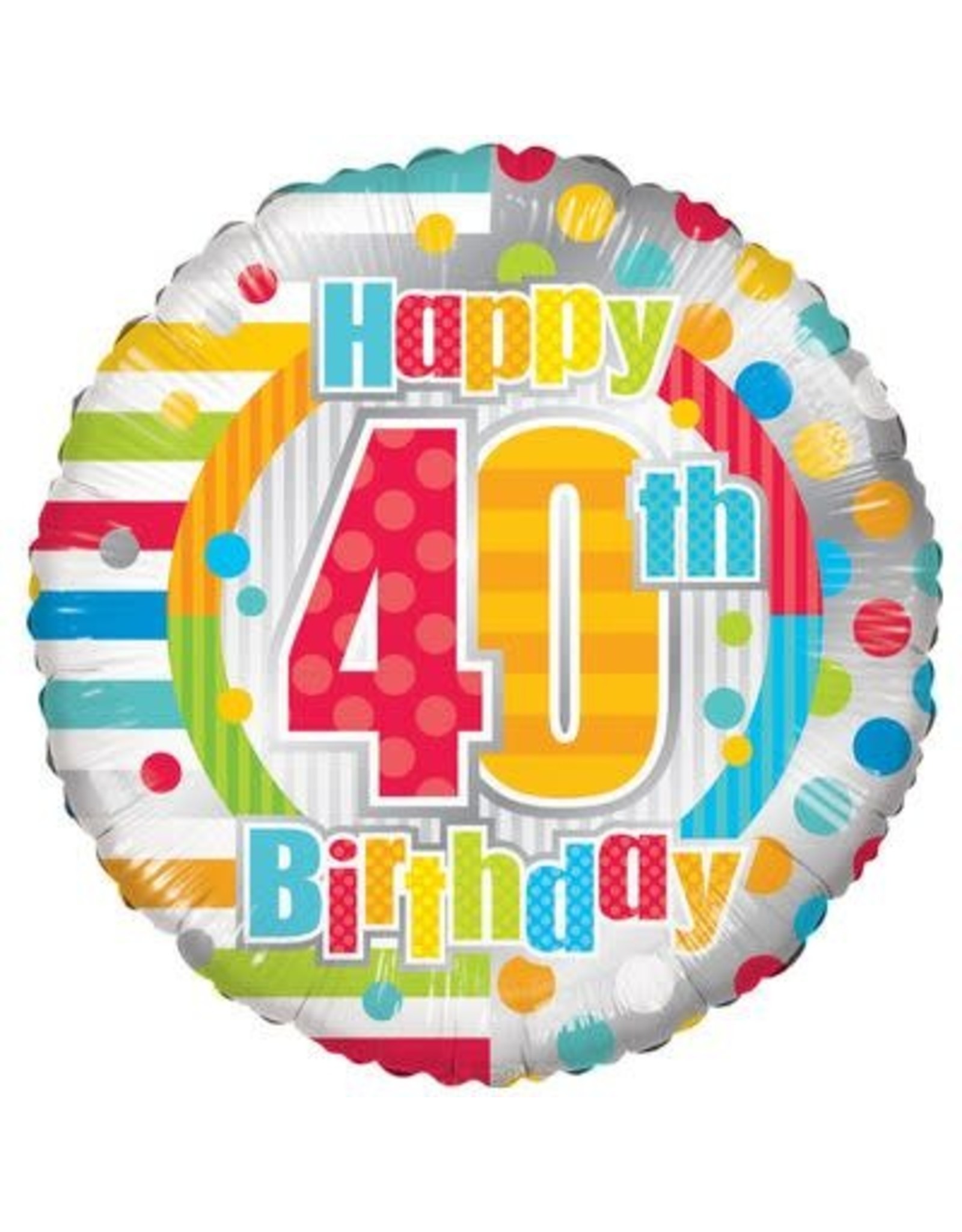 Folie Ballon Happy 40th Birthday (45 cm)