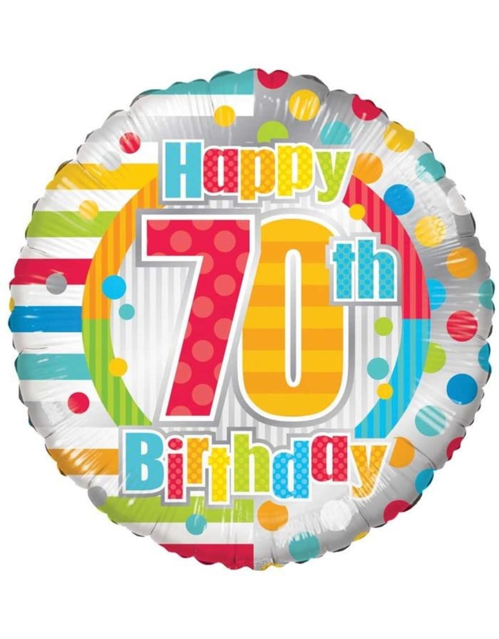 Folie Ballon Happy 70th Birthday (45 cm)