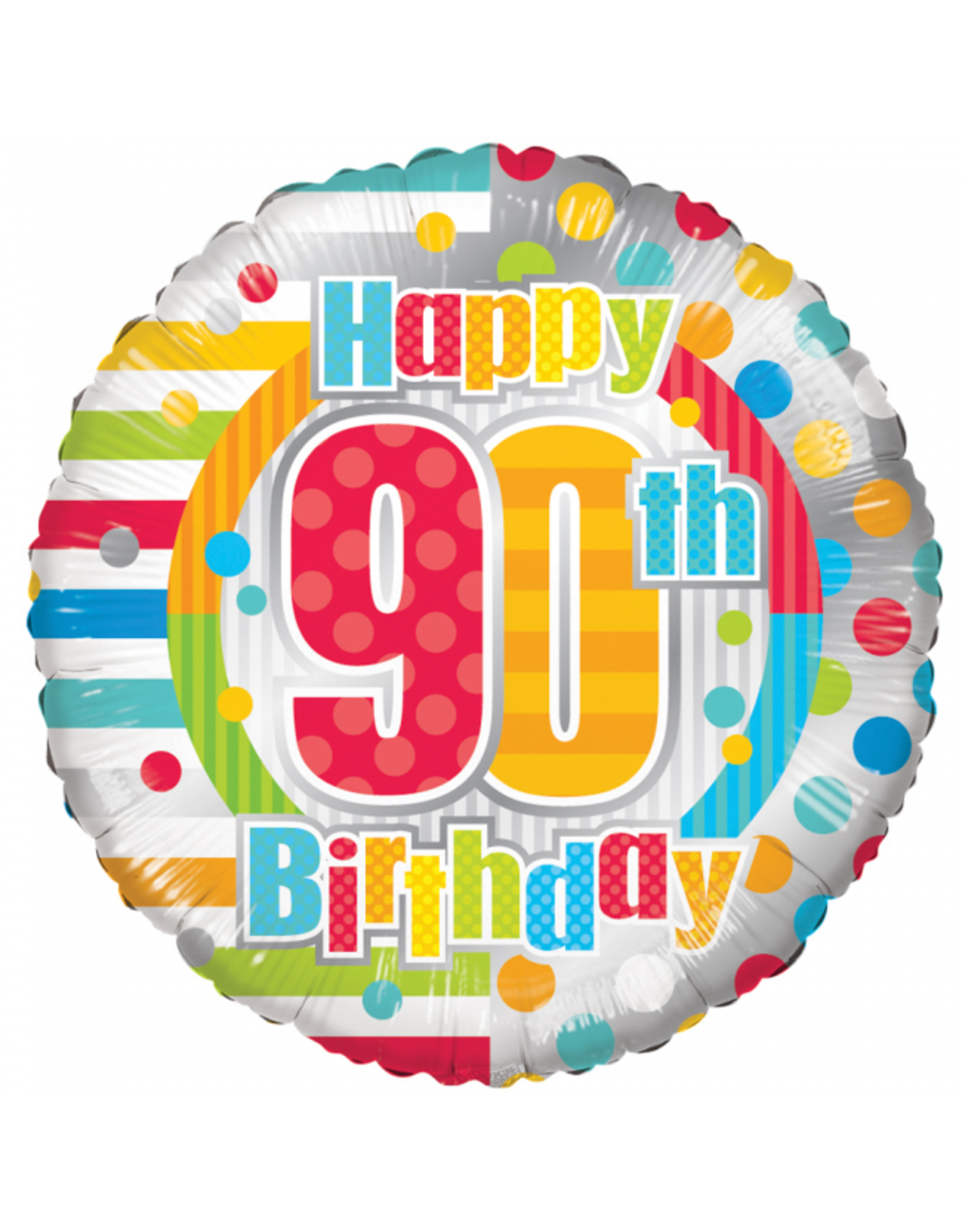 Folie Ballon Happy 90th Birthday (45 cm)