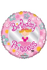 Folie Ballon  Birthday Princess  (45 cm)