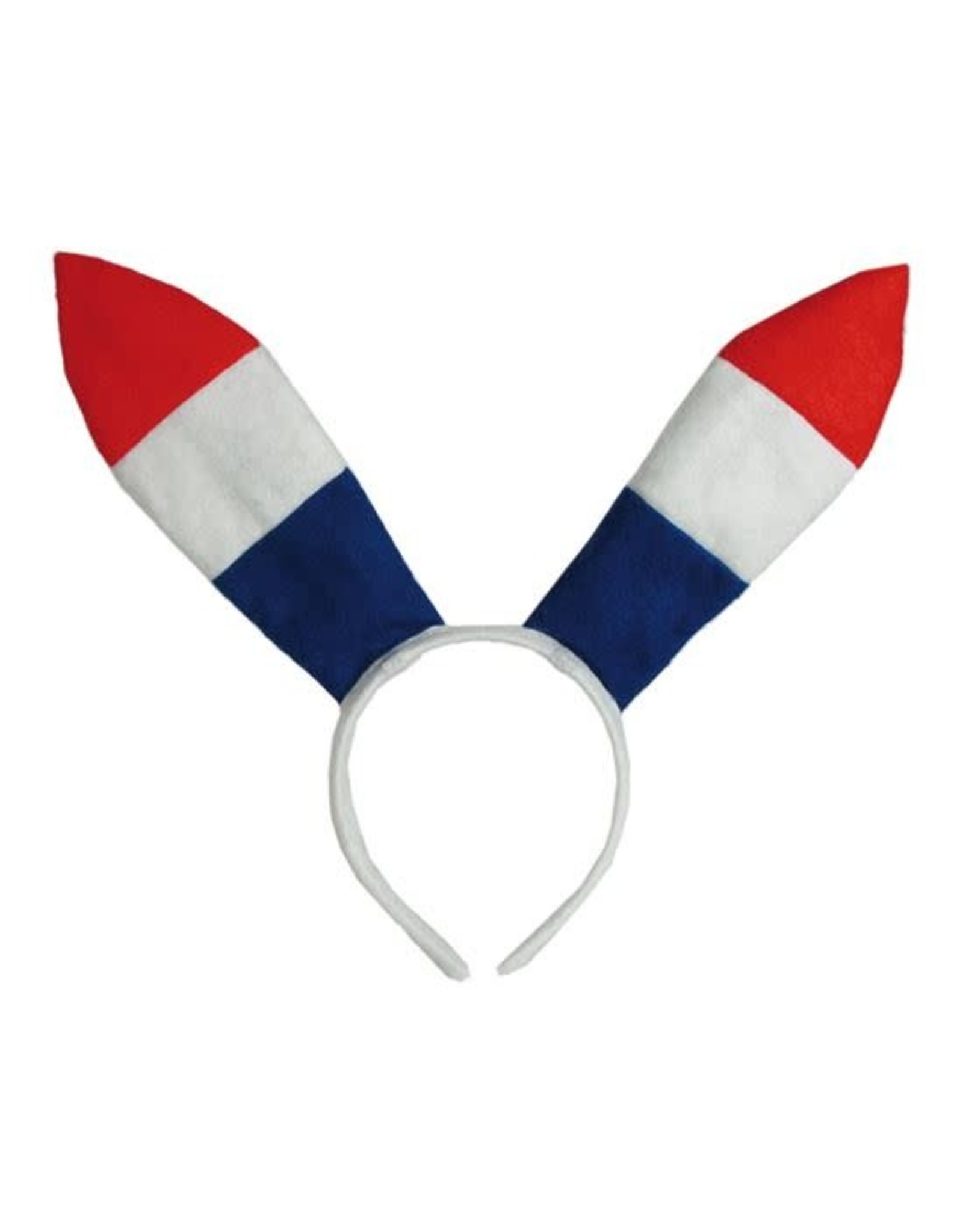 Diadeem Bunny Oren Rood/Wit/Blauw