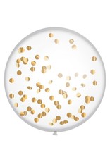 XL Confettiballon Festive Gold (60 cm)