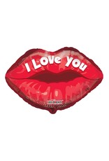 Folie Ballon Lippen I Love You (45 cm)