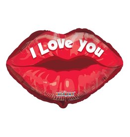 Folie Ballon Lippen I Love You (45 cm)