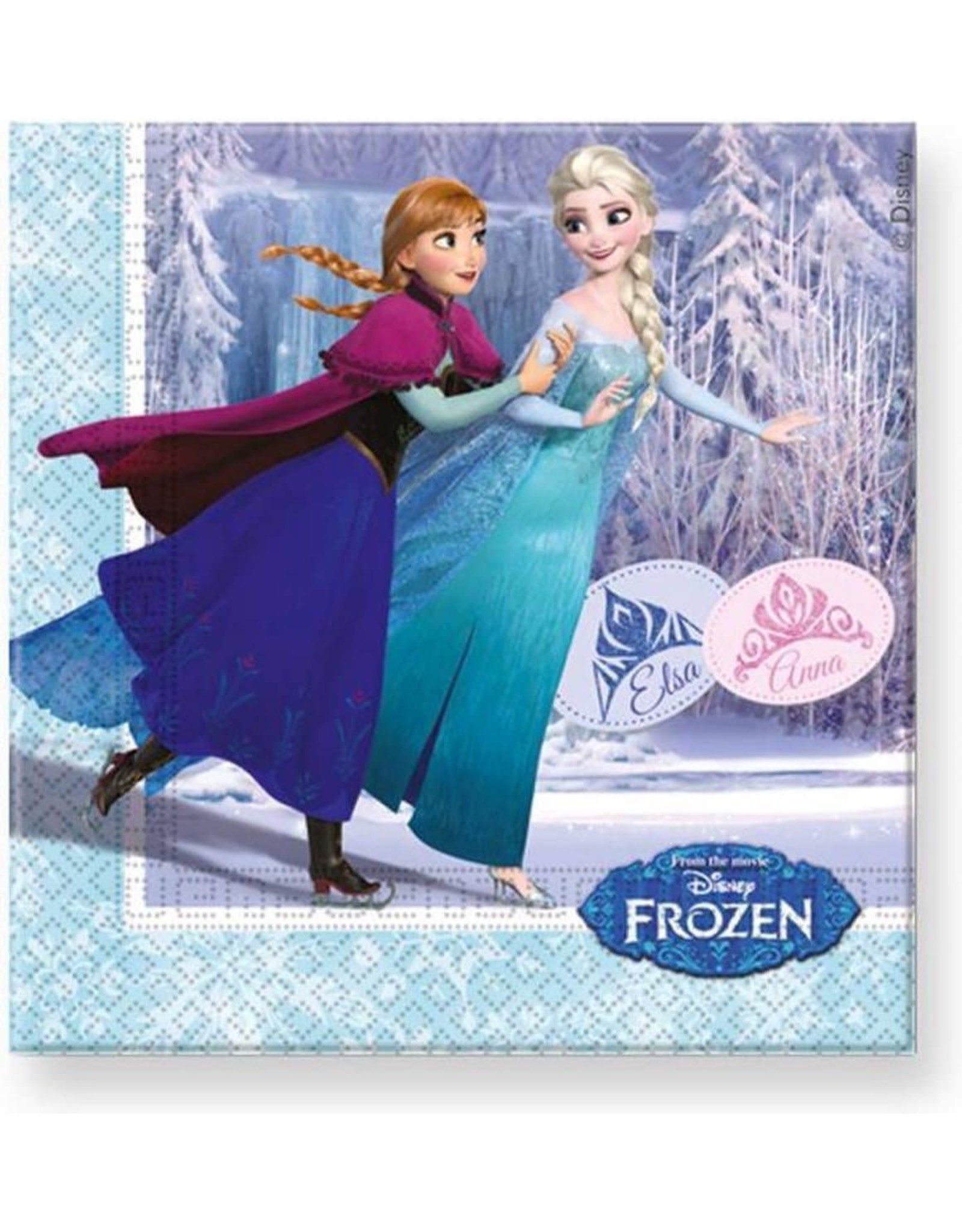 Frozen servetten Anna, Elsa en Olaf (20) - De verkleedzolder, voor al uw feestartikelen, accessoires, verhuur en verkoop van kleding, feestkleding en kostuums voor themafeest of gala.