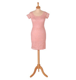 Korte Damesjurk Roze Kant Korte Damesjurk Roze Kant