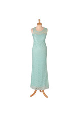 Lange Damesjurk Kant Lichtgroen Lange Damesjurk Kant Lichtgroen