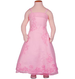 Feestjurk Meisjes Roze met Organza