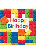 Servetten Building Blocks Happy Birthday (16 stuks)