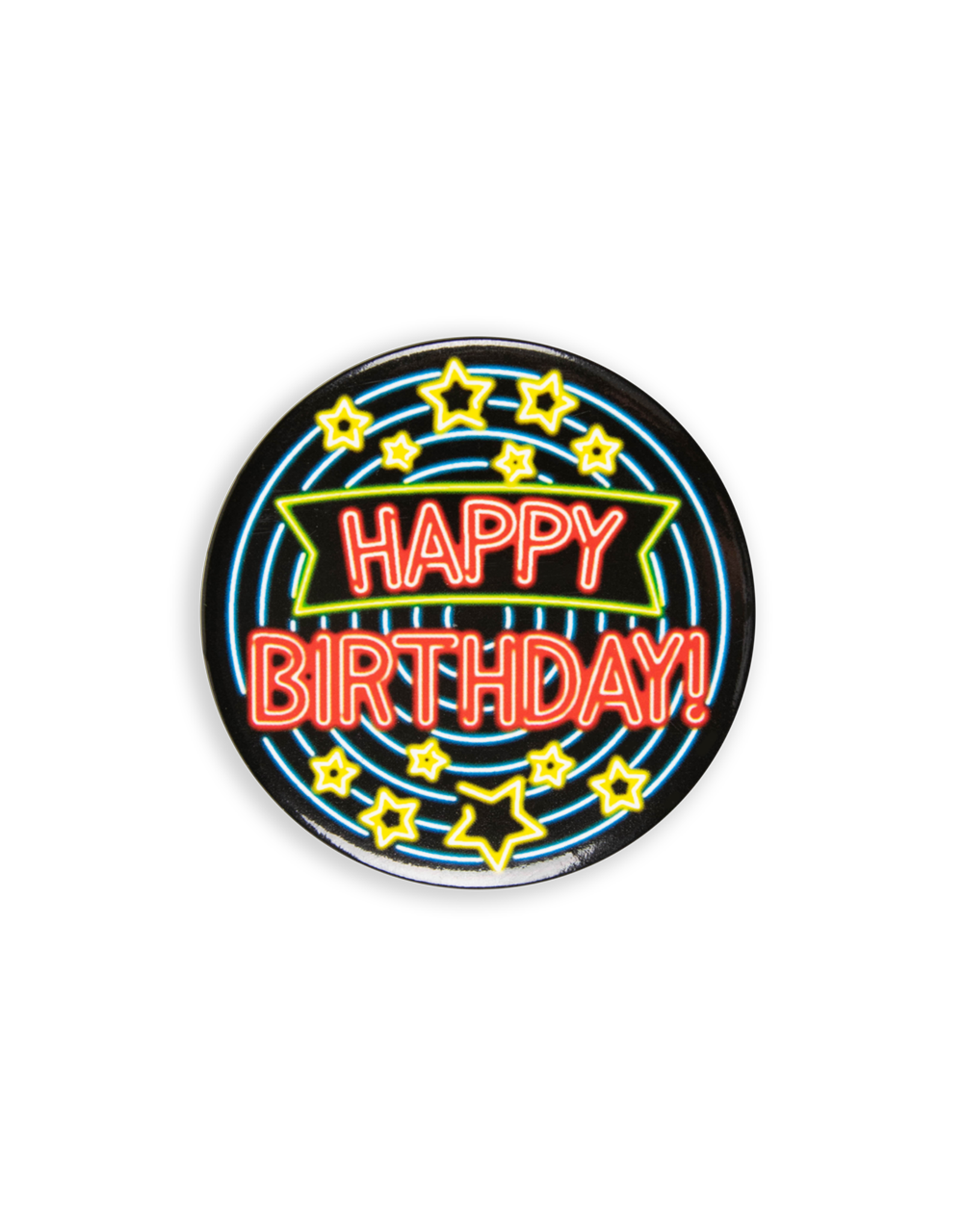 Neon Button - Happy Birthday