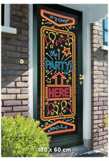 Neon Door Banner - The Party Is Here