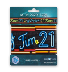 Neon Party Tape – 21 Jaar