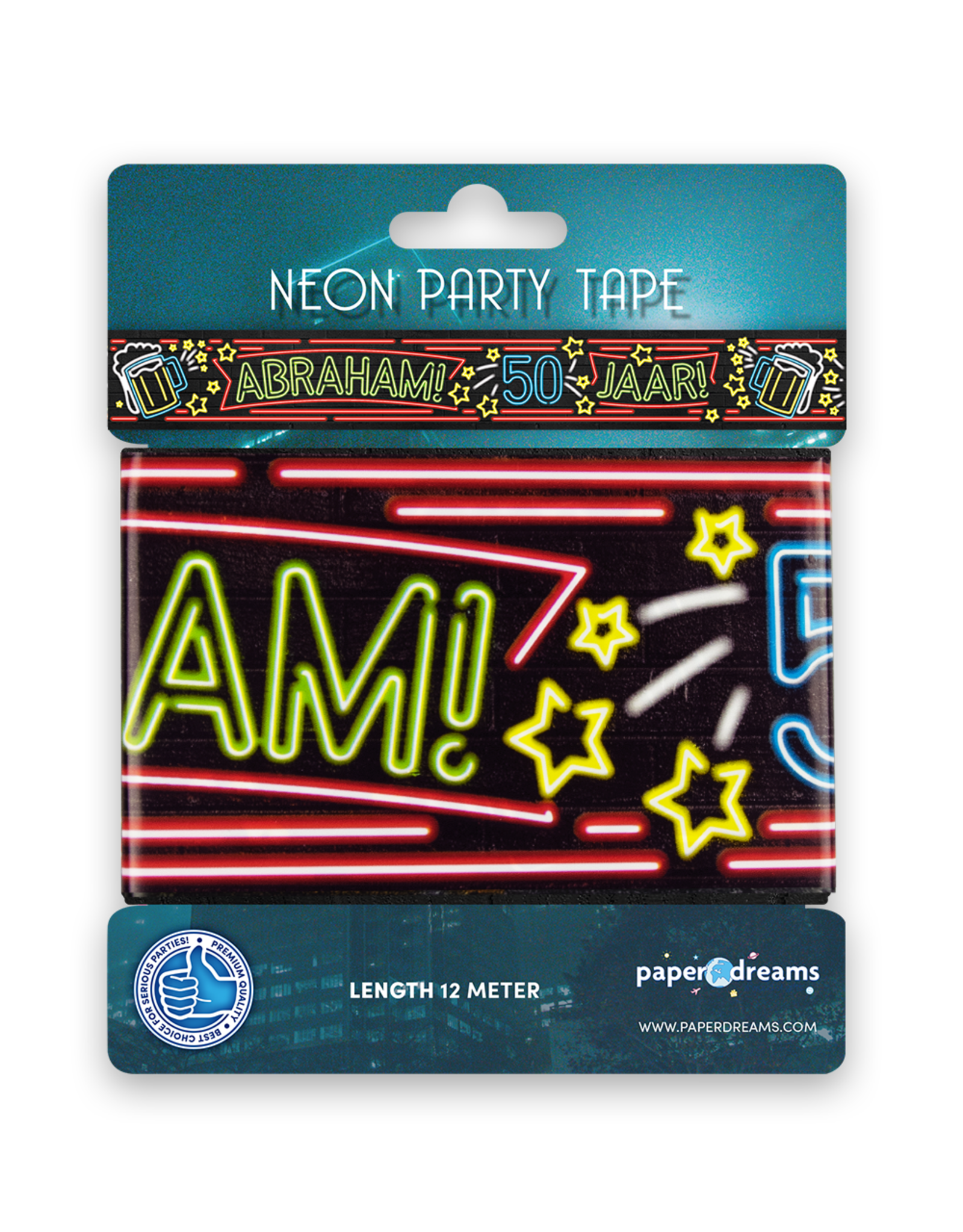 Neon Party Tape - Abraham 50