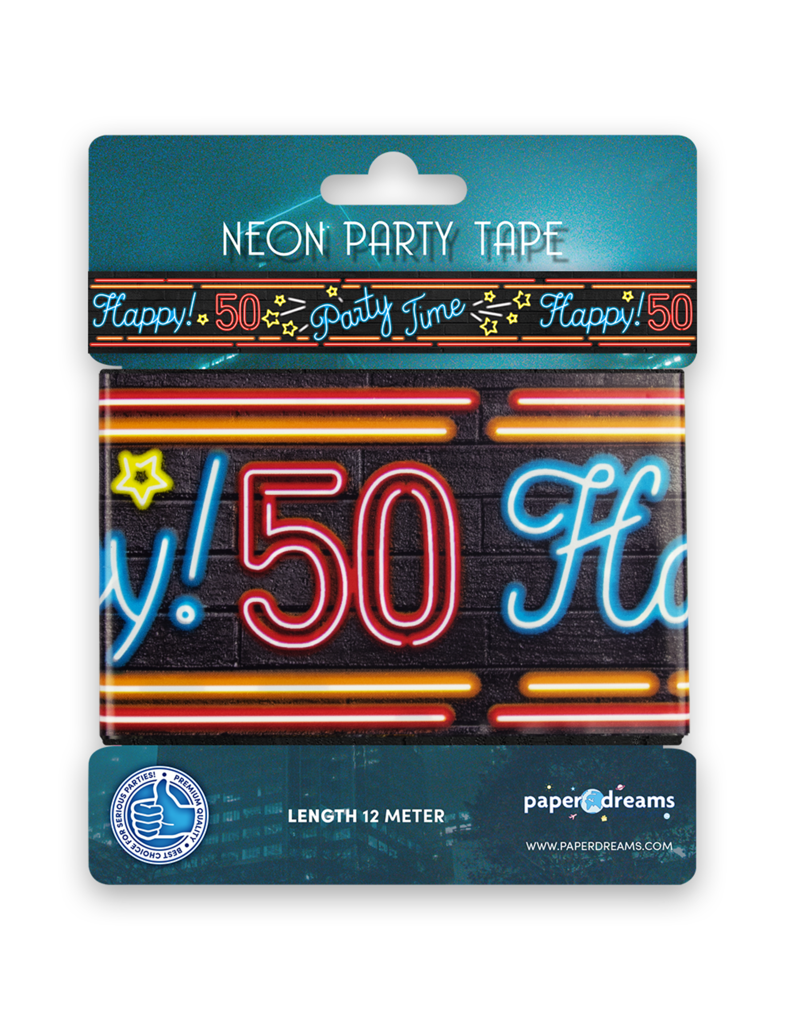 Neon Party Tape – 50 Jaar
