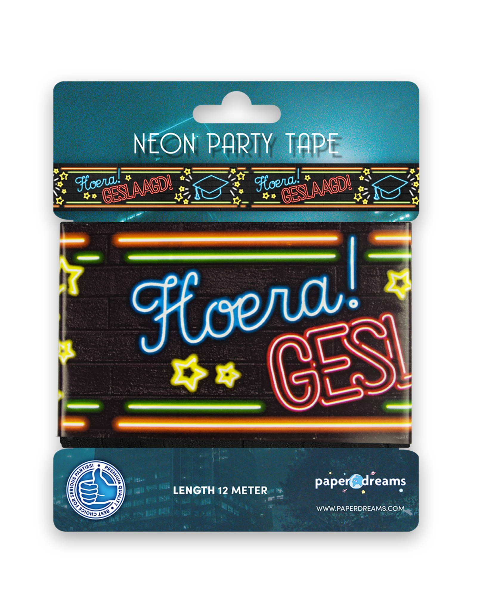 Neon Party Tape - Geslaagd