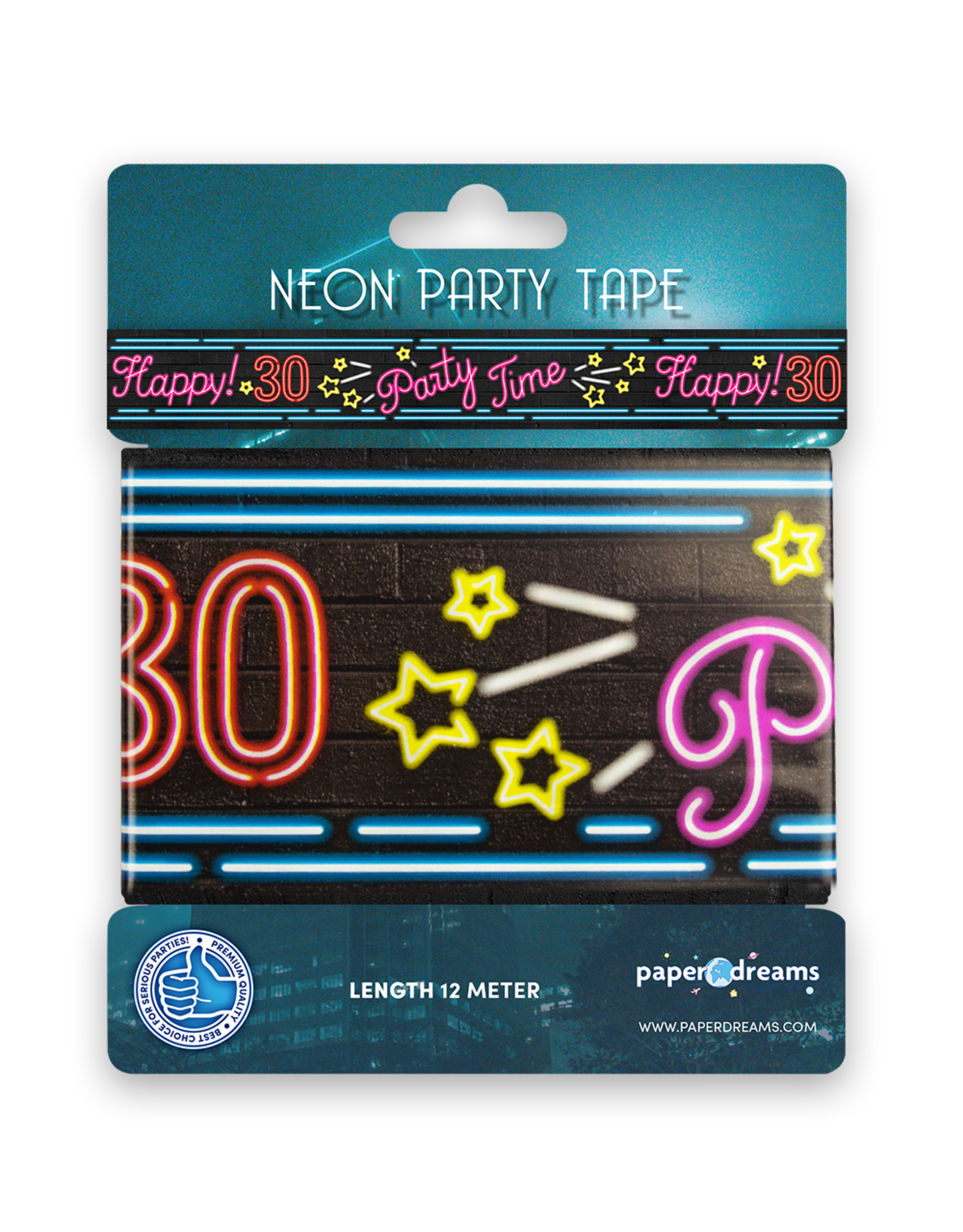 Neon Party Tape – 30 Jaar