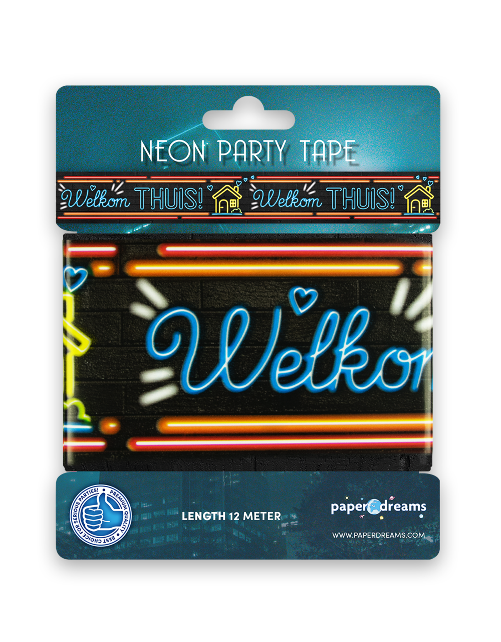 Neon Party Tape - Welkom Thuis