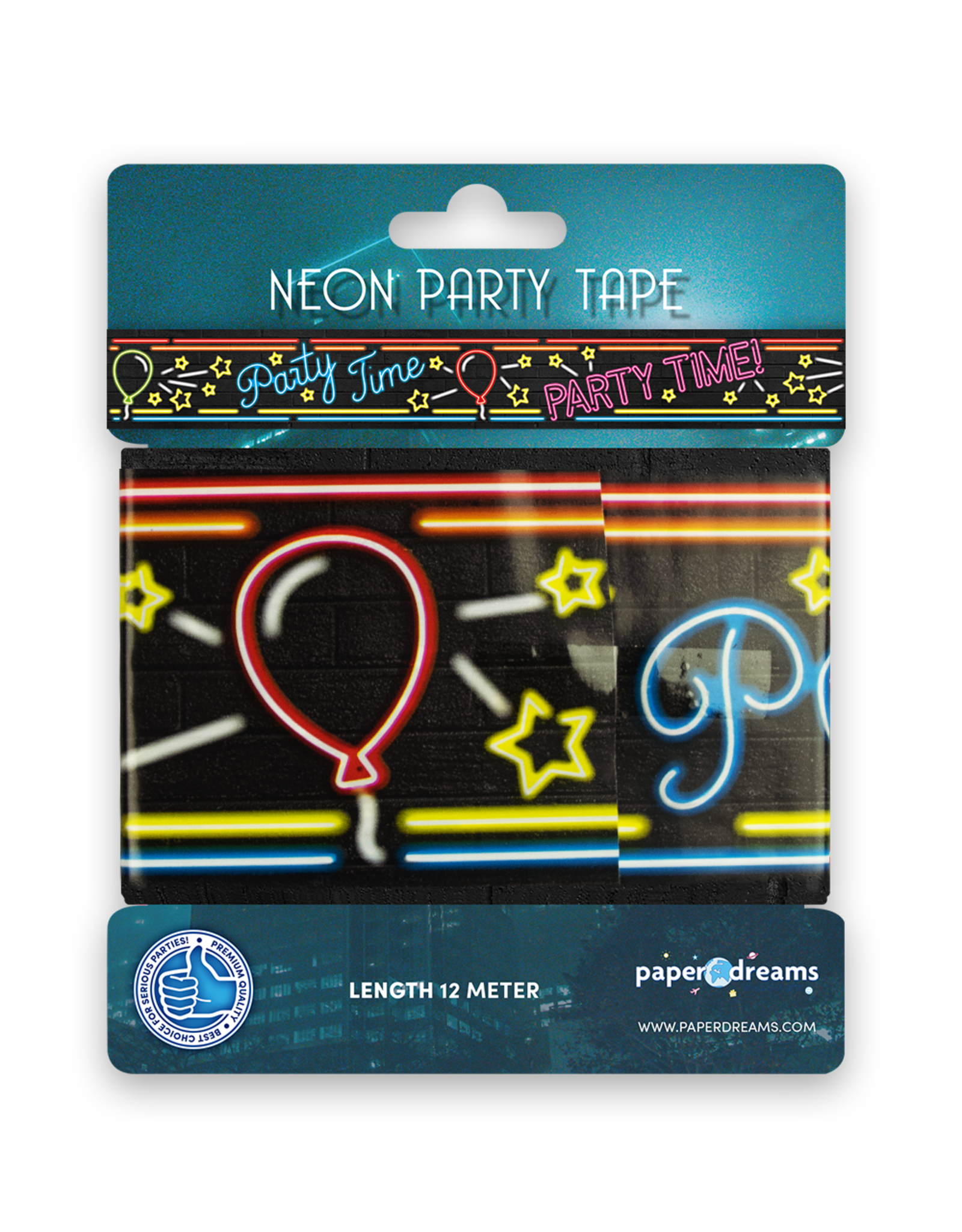 Neon Party Tape - Party Time