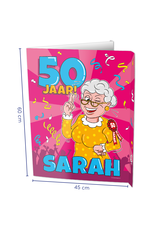 Window Signs - Sarah 50  Jaar