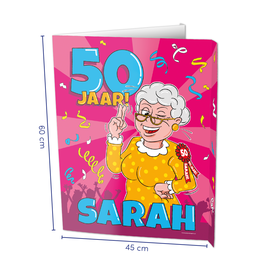 Window Signs - Sarah 50  Jaar