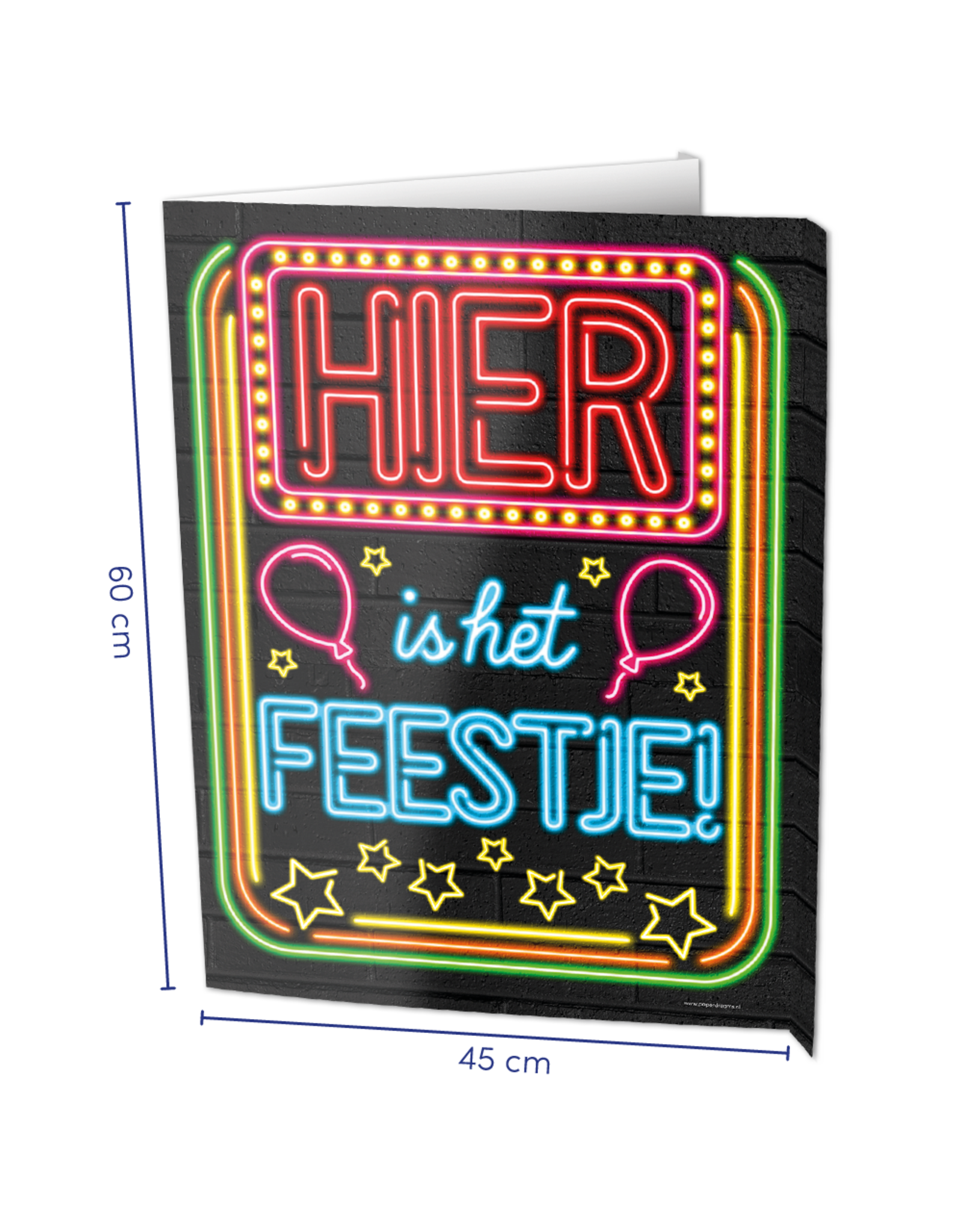 Window Signs Neon - Hier is het Feestje