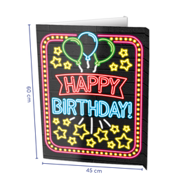 Window Signs Neon - Happy Birthday