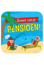 Huldeschild - Pensioen Cartoon