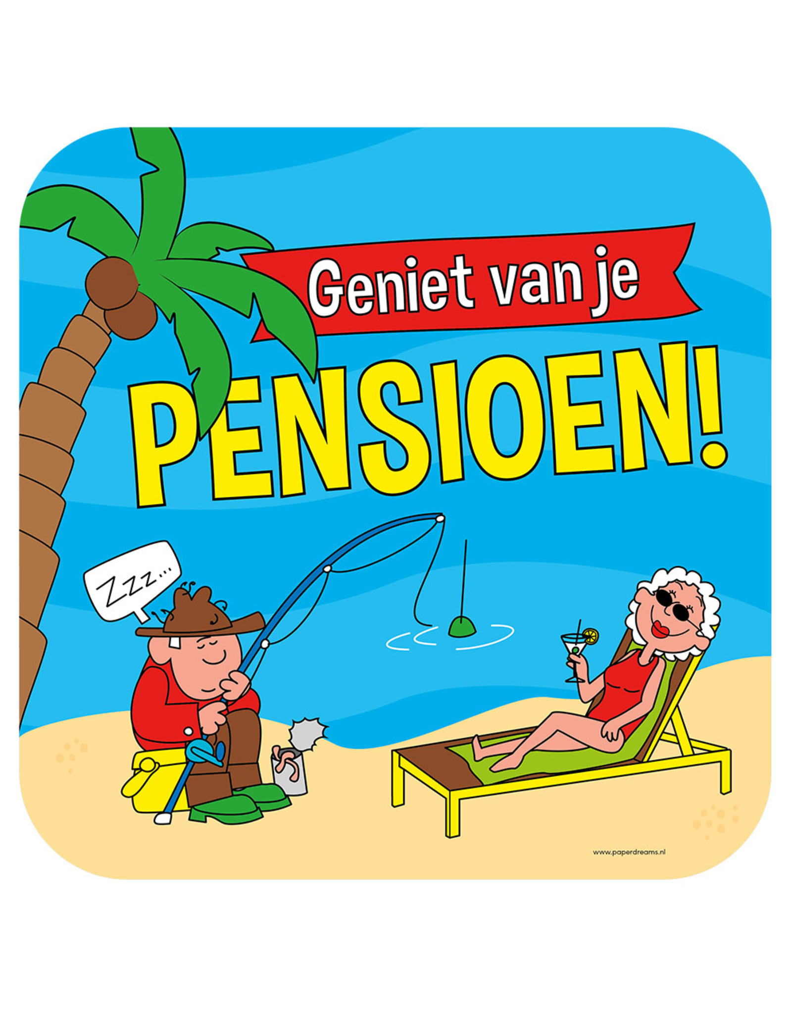 Huldeschild - Pensioen Cartoon